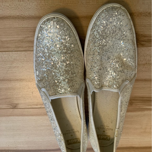 KATE SPADE GLITTER WEDDING SNEAKERS - size 10 - Picture 1 of 3